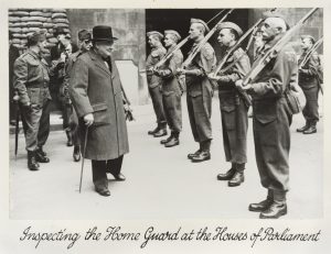 Churchill inspecting the Parliamentary Home Guard
