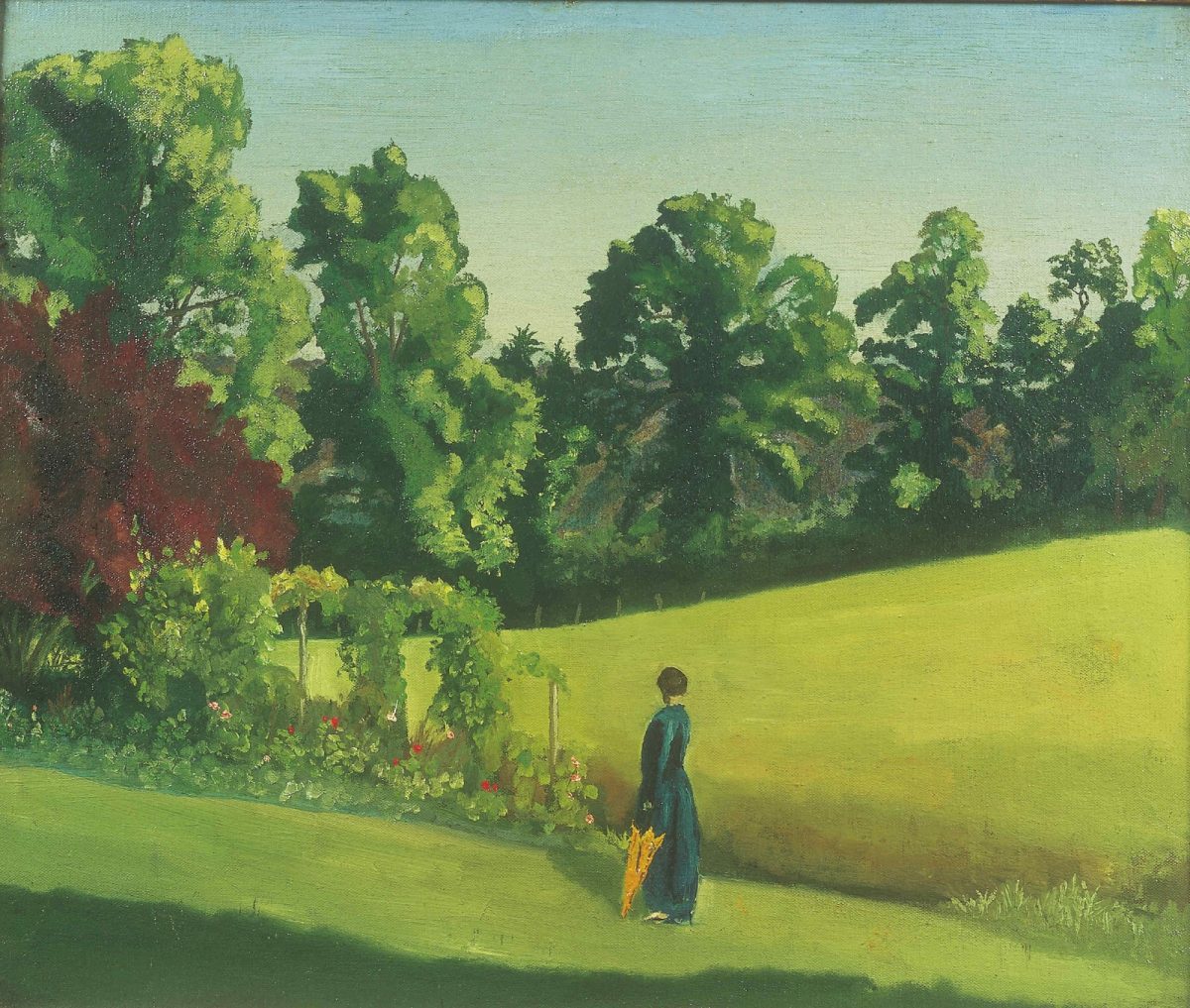 'The Garden at Hoe Farm with Lady Gwendeline Churchill', by Churchill