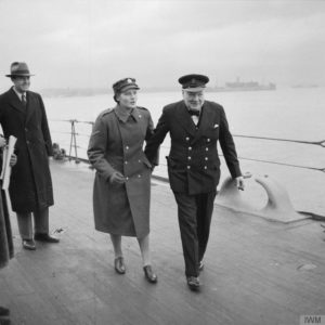 Mary accompanying her father Winston