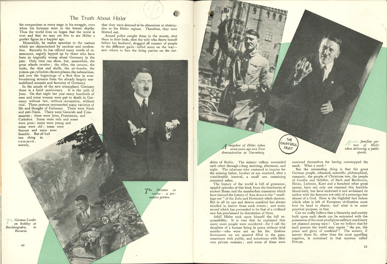 The Truth About Hitler pages 3-4 - International Churchill Society, image size:1600x1091