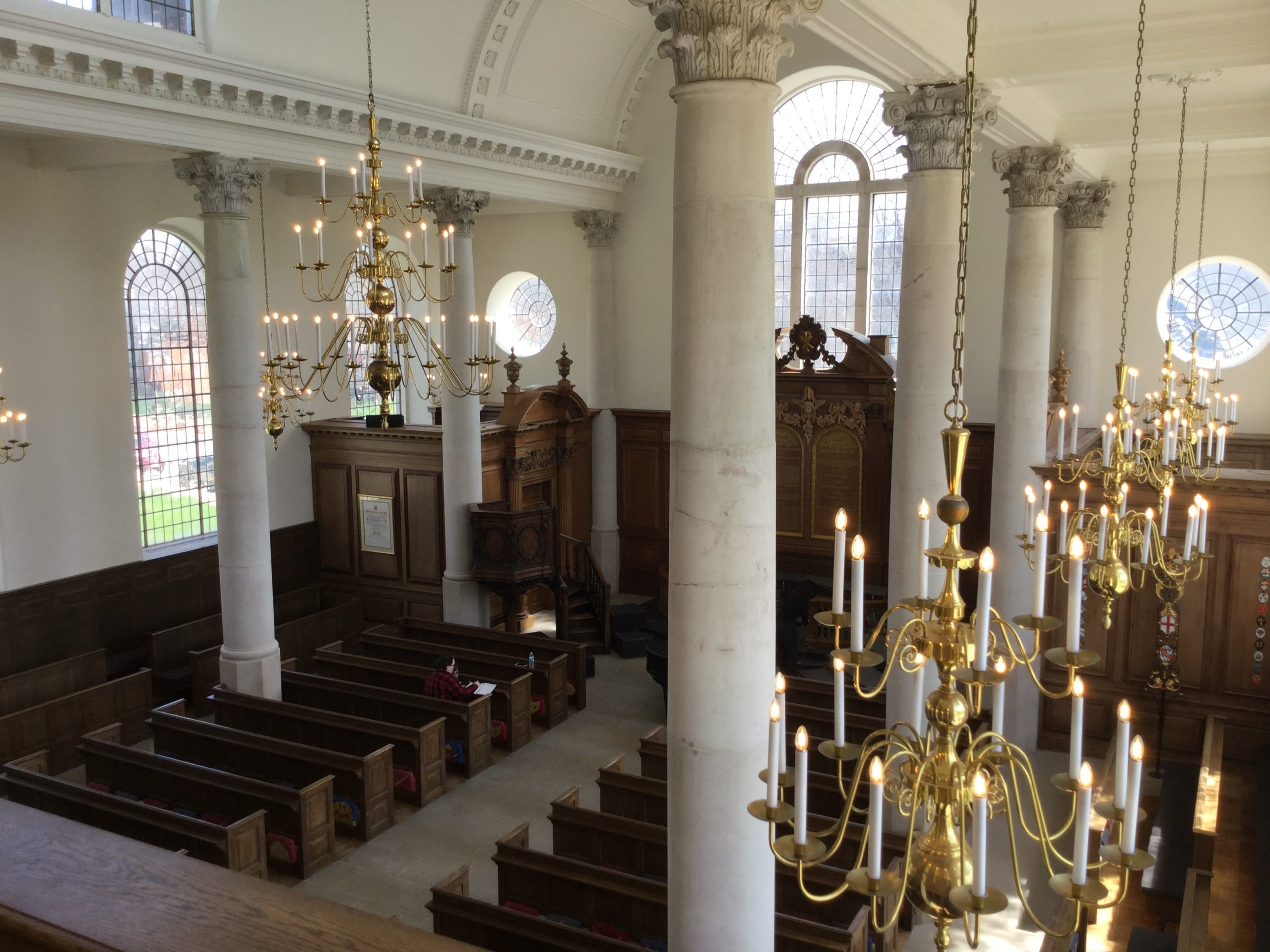 The beautifully restored interior of the church as it looks today