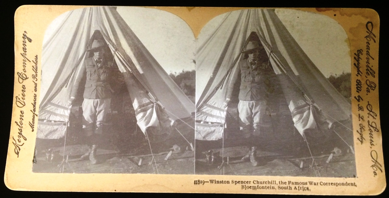 Boer War correspondent stereoscope card