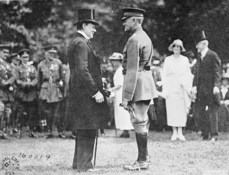 Churchill and Pershing in London for Victory Parade July 1919 IWM Q 67721