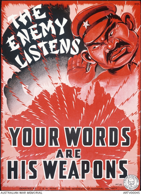 Australian World War II propaganda poster, circa 1944