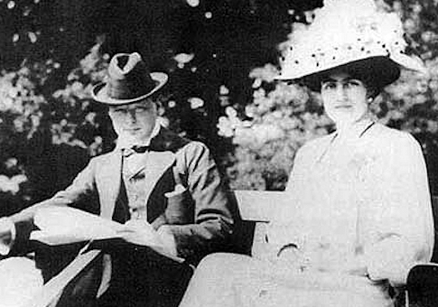The young Winston and Clementine Churchill