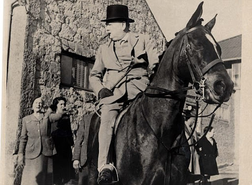 Churchill on horseback