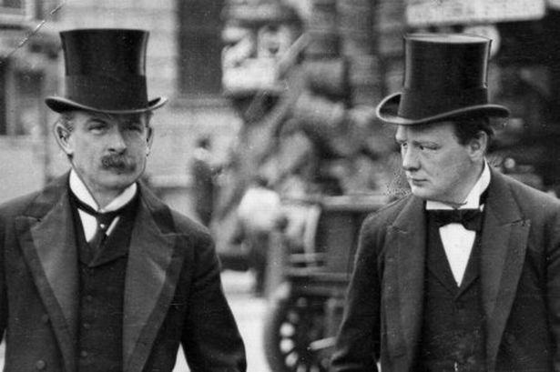 David Lloyd George and Winston Churchill in 1910