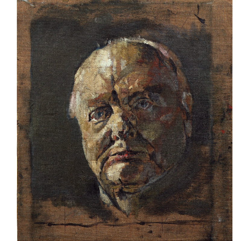 FIG. 8 . Graham Sutherland, Winston Churchill, 1954, oil on canvas, 13 5/8 in. x 12 1/4 in. (345  mm x 311 mm) © National Portrait Gallery,  London (Given by the artist’s widow, Mrs Graham  Sutherland, 1980) [Inventory no. NPG 5332] 