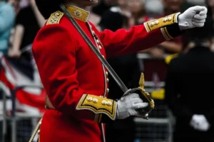British Army Guardsman on parade in London
